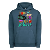 Pigment Midnight Navy happy first day of school Urban Hoodie - Zillion Design Studio