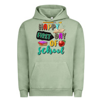 Pigment Oil Green happy first day of school Urban Hoodie - Zillion Design Studio
