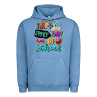 Pigment Pebble Blue happy first day of school Urban Hoodie - Zillion Design Studio