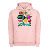 Pigment Salmon happy first day of school Urban Hoodie - Zillion Design Studio