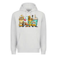 Dove Grey school bus coffee cups Premium Hoodie - Zillion Design Studio