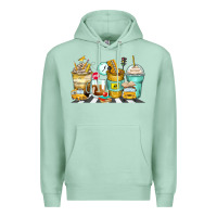 Seafoam school bus coffee cups Premium Hoodie - Zillion Design Studio