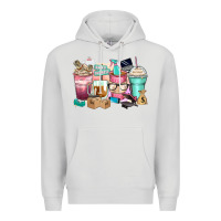 Dove Grey small business coffee cups Premium Hoodie - Zillion Design Studio