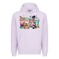 Lilac small business coffee cups Premium Hoodie - Zillion Design Studio