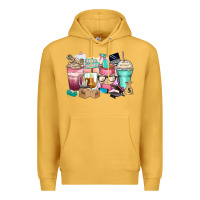 Mustard small business coffee cups Premium Hoodie - Zillion Design Studio