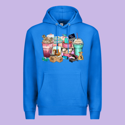 Small Business Coffee Cups Premium Hoodie Designed By Zillion Design Studio