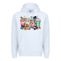 White small business coffee cups Premium Hoodie - Zillion Design Studio