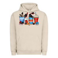 Pigment French Oak hockey begins after coffee cups Urban Hoodie - Zillion Design Studio