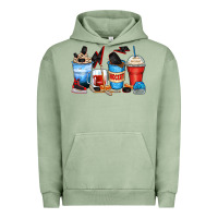 Pigment Oil Green hockey begins after coffee cups Urban Hoodie - Zillion Design Studio