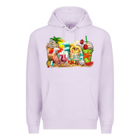 Lilac summer vibes coffee cups Premium Hoodie - Zillion Design Studio