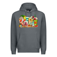 Rock summer vibes coffee cups Premium Hoodie - Zillion Design Studio