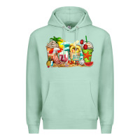 Seafoam summer vibes coffee cups Premium Hoodie - Zillion Design Studio