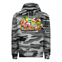 Slate Camo summer vibes coffee cups Premium Hoodie - Zillion Design Studio