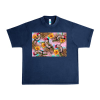 Navy Baby monkey flowers Urban Heavy Tee - Artiststas