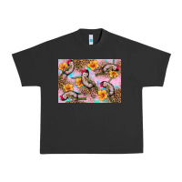 Pigment Black Baby monkey flowers Urban Heavy Tee - Artiststas