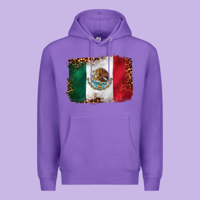 Mexican And Leopard Flag Premium Hoodie Designed By Cts Tumbler Store