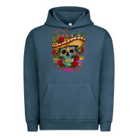 Pigment Midnight Navy mexican skeleton Urban Hoodie - CTS Tumbler Store