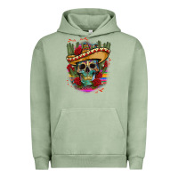 Pigment Oil Green mexican skeleton Urban Hoodie - CTS Tumbler Store