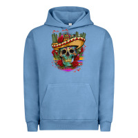 Pigment Pebble Blue mexican skeleton Urban Hoodie - CTS Tumbler Store