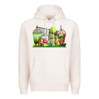 Pale Pink tennis coffee cups Premium Hoodie - Zillion Design Studio