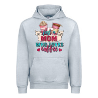 Heather Grey just a mom who loves coffee Urban Hoodie - Zillion Design Studio