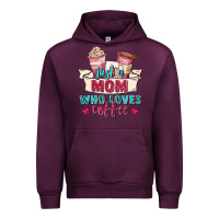 Mauve Wine just a mom who loves coffee Urban Hoodie - Zillion Design Studio