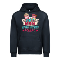 Navy just a mom who loves coffee Urban Hoodie - Zillion Design Studio