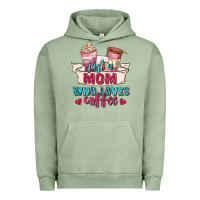 Pigment Oil Green just a mom who loves coffee Urban Hoodie - Zillion Design Studio