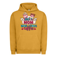 Pigment Peanut Butter just a mom who loves coffee Urban Hoodie - Zillion Design Studio