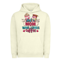 Pigment Pistachio just a mom who loves coffee Urban Hoodie - Zillion Design Studio
