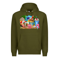 Army Green travel coffee cups Premium Hoodie - Zillion Design Studio