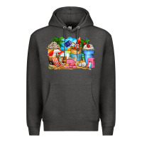 Charcoal Heather travel coffee cups Premium Hoodie - Zillion Design Studio