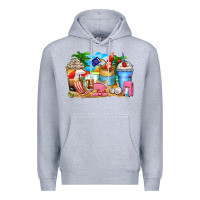 Heather Grey travel coffee cups Premium Hoodie - Zillion Design Studio