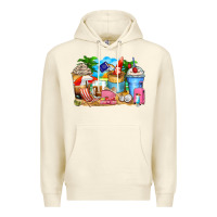 Sandshell travel coffee cups Premium Hoodie - Zillion Design Studio