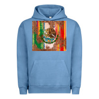 Pigment Pebble Blue mexican flag serape Urban Hoodie - CTS Tumbler Store