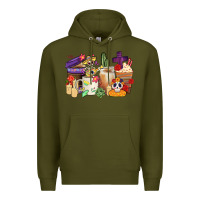 Army Green mexican dia de los muertos coffee cups Premium Hoodie - CTS Tumbler Store