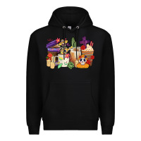 Black mexican dia de los muertos coffee cups Premium Hoodie - CTS Tumbler Store