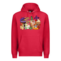 Cardinal mexican dia de los muertos coffee cups Premium Hoodie - CTS Tumbler Store