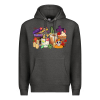 Charcoal Heather mexican dia de los muertos coffee cups Premium Hoodie - CTS Tumbler Store