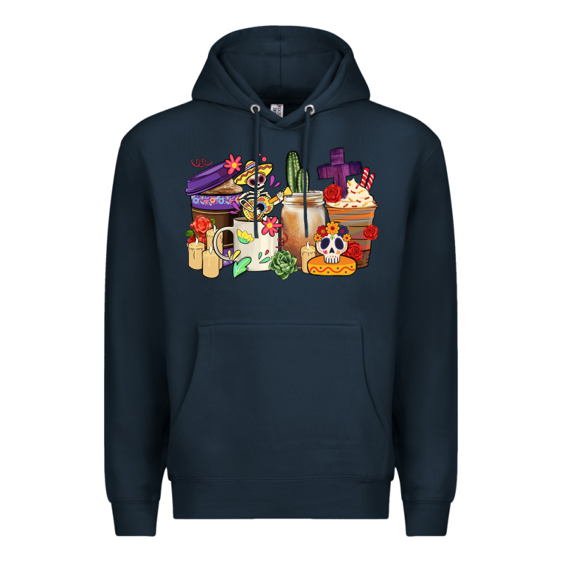 Mexican Dia De Los Muertos Coffee Cups Premium Hoodie by CTS Tumbler Store | Teevron