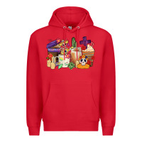 Red mexican dia de los muertos coffee cups Premium Hoodie - CTS Tumbler Store