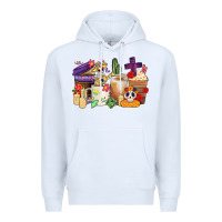 White mexican dia de los muertos coffee cups Premium Hoodie - CTS Tumbler Store