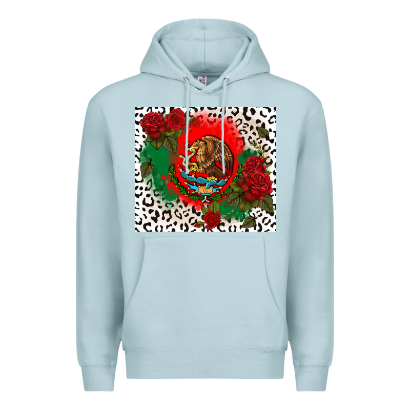 Mexican Flag And Roses Premium Hoodie by CTS Tumbler Store | Teevron