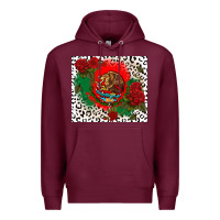 Burgundy mexican flag and roses Premium Hoodie - CTS Tumbler Store