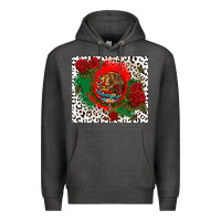Charcoal Heather mexican flag and roses Premium Hoodie - CTS Tumbler Store
