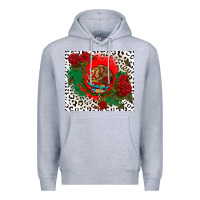 Heather Grey mexican flag and roses Premium Hoodie - CTS Tumbler Store