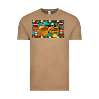 Vintage Coffee bulldozer sippy Vintage Tee - Artiststas