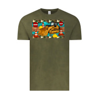 Vintage Olive bulldozer sippy Vintage Tee - Artiststas