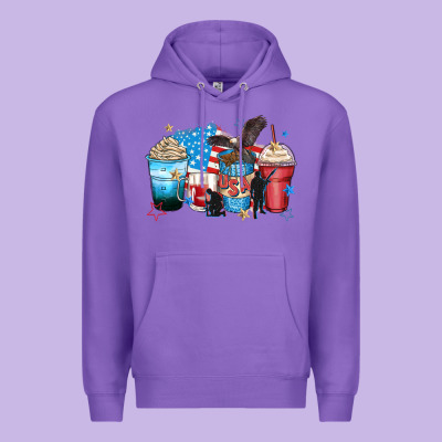 Usa Coffee Cups Premium Hoodie Designed By Zillion Design Studio
