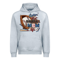 Heather Grey livin' that baseball mom life Urban Hoodie - Zillion Design Studio